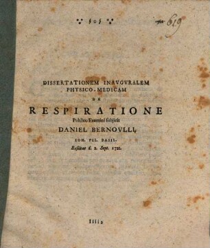 Dissertationem inaug. phys. med. de respiratione