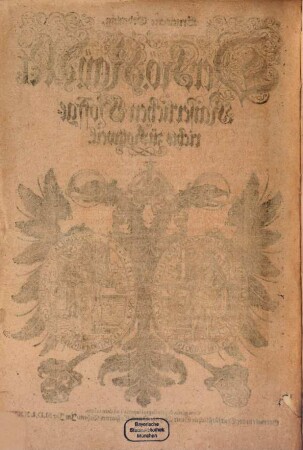 Ernewerte Ordnung. Der Rö. Kay. Mt. Kaiserlichen Hoffgerichts zü Rottweil : [geben... in vnser Statt Wien, den sechsten tag deß Monats Februarij, Anno [et]c. im drey vnd sibentzigisten...]