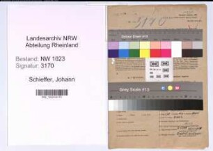Entnazifizierung Johann Schieffer , geb. 26.07.1903 (Werkmeister)