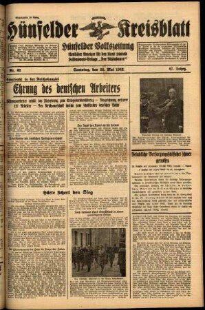 Ausgabe vom Samstag, den 23. Mai 1942.