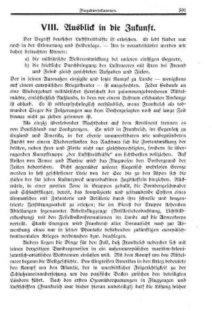 VIII. Ausblick in die Zukunft.