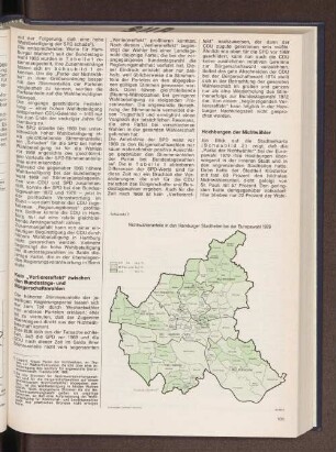 Nichtwähleranteile in den Hamburger Stadtteilen bei der Europawahl 1979