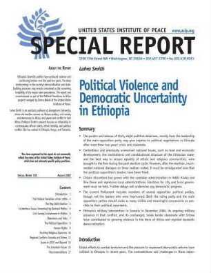 Political violence and democratic uncertainty in Ethiopia