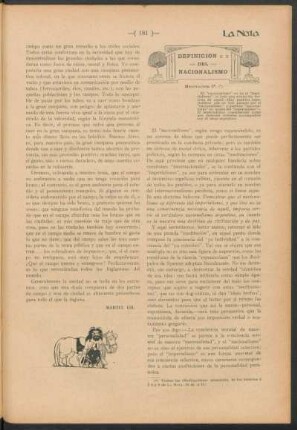 Definición del nacionalismo : Meditación 5ª.