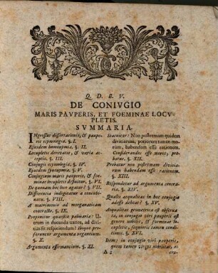 Dissertatio Ivridica De Conivgio Maris Pavperis Et Foeminae Locvpletis, Exhibens Veritatem Proverbii: Geld schadet der Liebe nicht