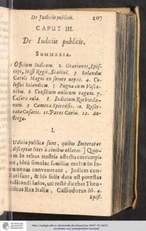 Caput III. De Iudiciis publicis