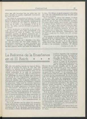 La reforma de la enseñanza en el III Reich