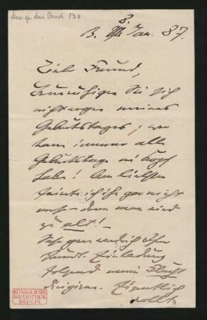 Brief an Philipp Spitta : 08.01.1887