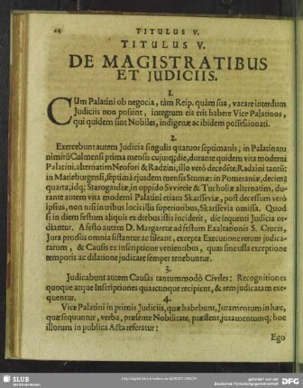 Titulus V. De Magistratibus Et Judiciis