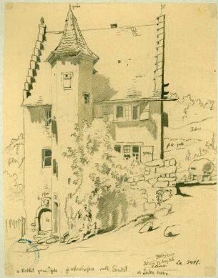 Istein Haus mit Treppentürmchen und Treppengiebel