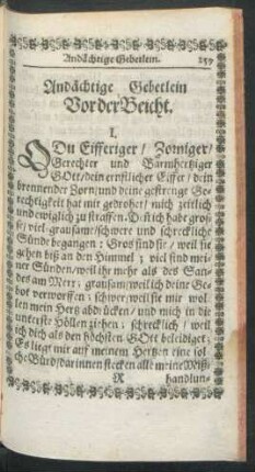 Andächtige Gebetlein Vor der Beicht.