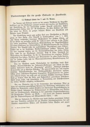 I. Ruhezeit hinter der 7. und 18. Armee