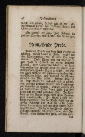 Neunzehende Probe.