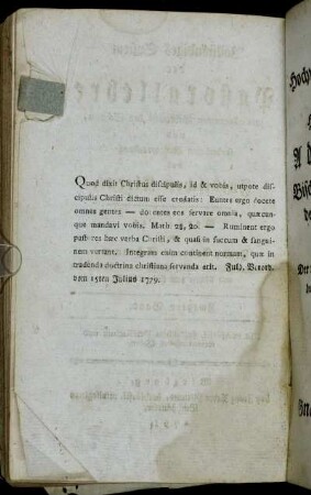 Quod dixit Christus discipulis, id & vobis, utpote discipulis Christi dictum esse credatis:[...]