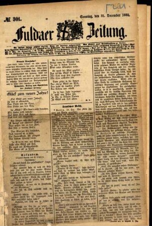 Ausgabe vom Sonntag, den 31. Dezember 1882.