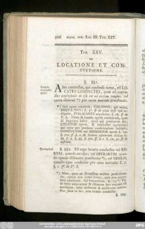 Tit. XXV. De locatione Et Conductione.