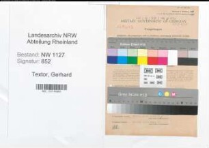 Entnazifizierung Gerhard Textor , geb. 26.09.1905 (Knappschaftsobersekretaer)