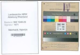 Entnazifizierung Heinrich Meinhardt , geb. 08.03.1899 (Beamter)