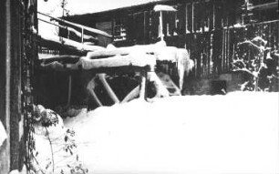 Wilsdruff-Grund. Hintere Mühle oder Obermühle, ehem. Sägemühle mit Wasserad, Repro