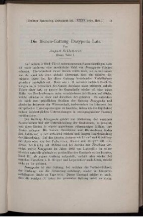 Die Bienen-Gattung Dasypoda Latr.