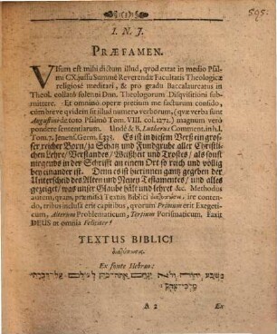 Disputatio Theologica Solennis, Ad Psalm. CX, vers. 4. De Vocatione Messiae Ad Sacerdotium