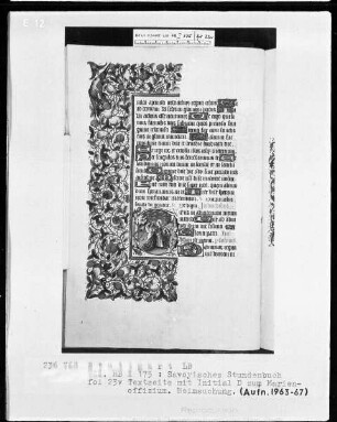 Liber horarum — Initiale D (eus) mit Maria und Elisabeth, Folio 23verso