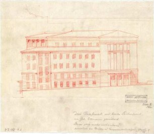 Littmann, Max; Athen (Griechenland); Konservatorium mit großem Konzertsaal und Amphitheater (Odeon) - Ansicht
