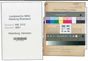 Entnazifizierung Hermann Keienburg , geb. 22.12.1902 (Haendler)
