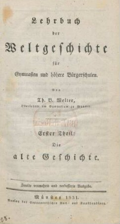 Theil 1: Die alte Geschichte