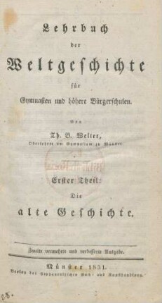 Theil 1: Die alte Geschichte