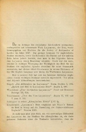 Die beiden Handschriften von Layamons Brut und ihr Verhältnis zu einander