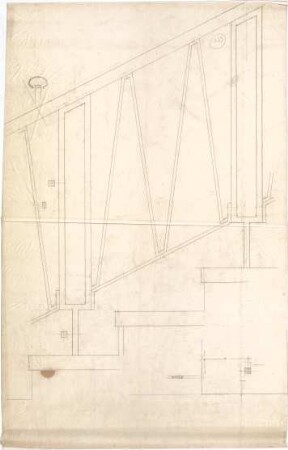 Billing, Hermann; Singen; Krankenhaus - Treppengeländer (Details; Teilansicht)