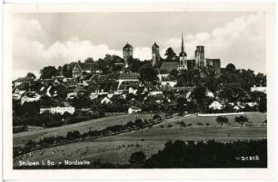 Stolpen. Blick auf Stolpen Nordseite
