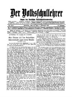 Eine Stimme aus dem Katholischen Lehrerverbande gegen meine Abwehr