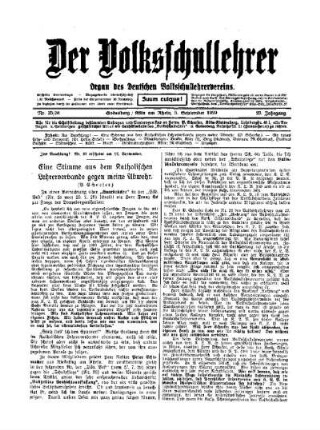 Eine Stimme aus dem Katholischen Lehrerverbande gegen meine Abwehr
