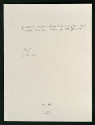 Brief von Alfred von Gutschmid an Adelbert von Keller