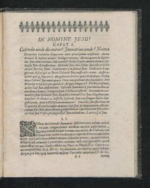 Caput I. Calendae unde dicantur?