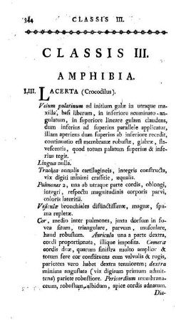 Classis III. Amphibia