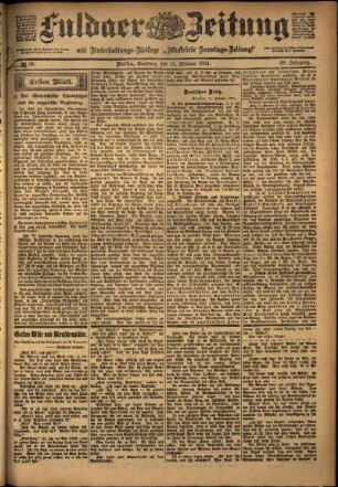 Erste Ausgabe vom Samstag, den 15. Februar 1902.