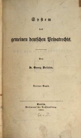 System des gemeinen deutschen Privatrechts, 3