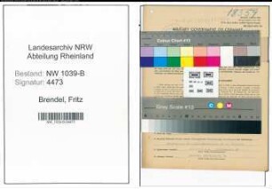 Entnazifizierung Fritz Brendel , geb. 12.09.1915 (Angestellter)