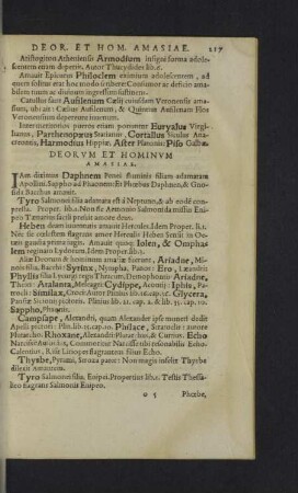Deorum et hominum amasiae.