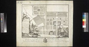 Grundriss der Menagerie in Friedrichstadt und der Wachsbleiche (Zeichner: Lieutenant Colonol Pfund; Stecher: Holtzmann)