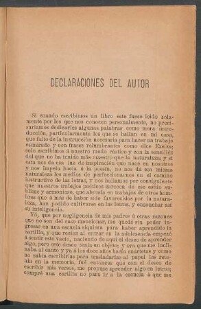 Declaraciones del autor