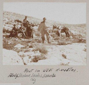 Rast im wadi el-medine. Riedel, Eberhard, Schwöbel, Eckhardt Volz