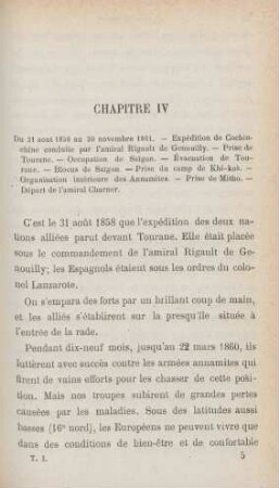 Chapitre IV. Du 31 aout 1858 au 30 novembre 1861 ...