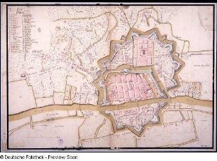 Plan von der Stadt und Festung Elbing