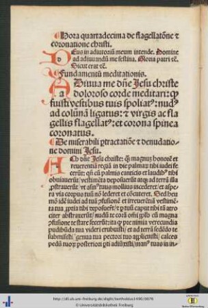 Hora quartadecima de flagellatione et coronatione christi