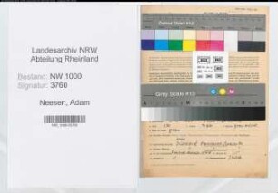 Entnazifizierung Adam Neesen, geb. 07.09.1884 (Postsekretaer)