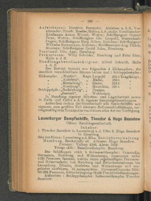 Lauenburger Dampfschiffe, Theodor & Hugo Basedow